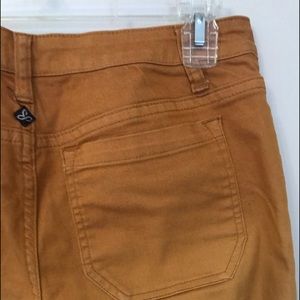 PrAna 4/27 Ankle Jeans Gold Ombré ZIP Cuff Stretch